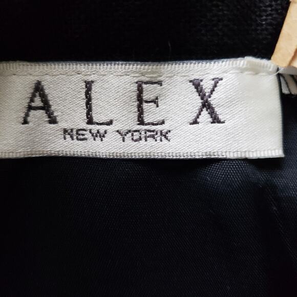 Alex New York Vintage High Rise Pleated Pocket Tapered Leg Black Pants Size 12 - Picture 5 of 9